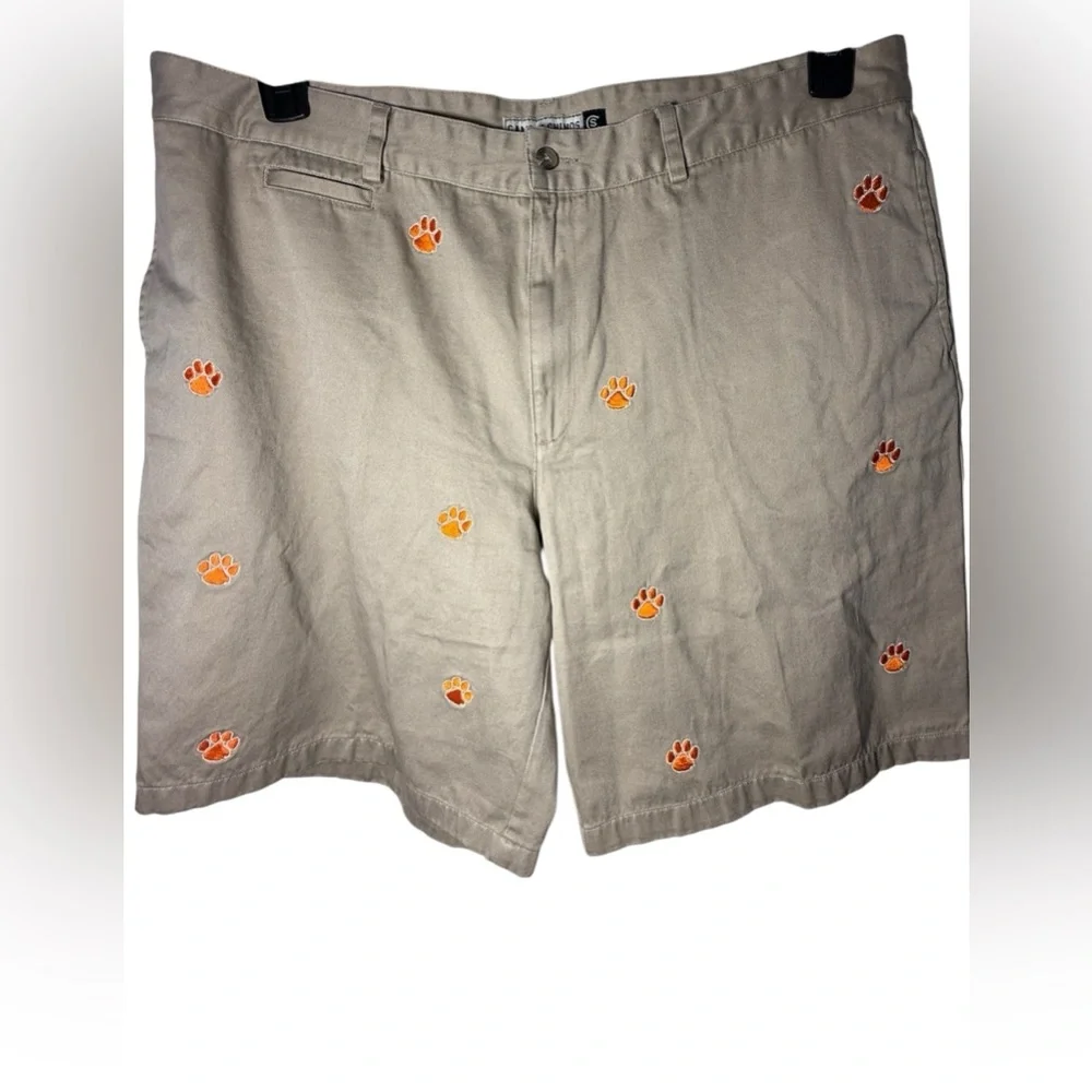 Campus Chinos Men’s Clemson Tigers Embroidered PW Print Shorts